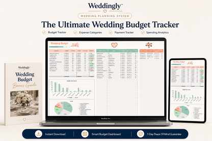 Wedding Budget Tracker Template with Expense Dashboard