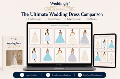 Wedding Dress Comparison Planner Template