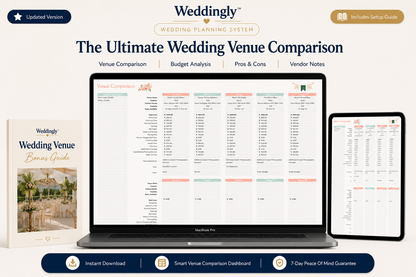 Wedding Venue Comparison Spreadsheet Template